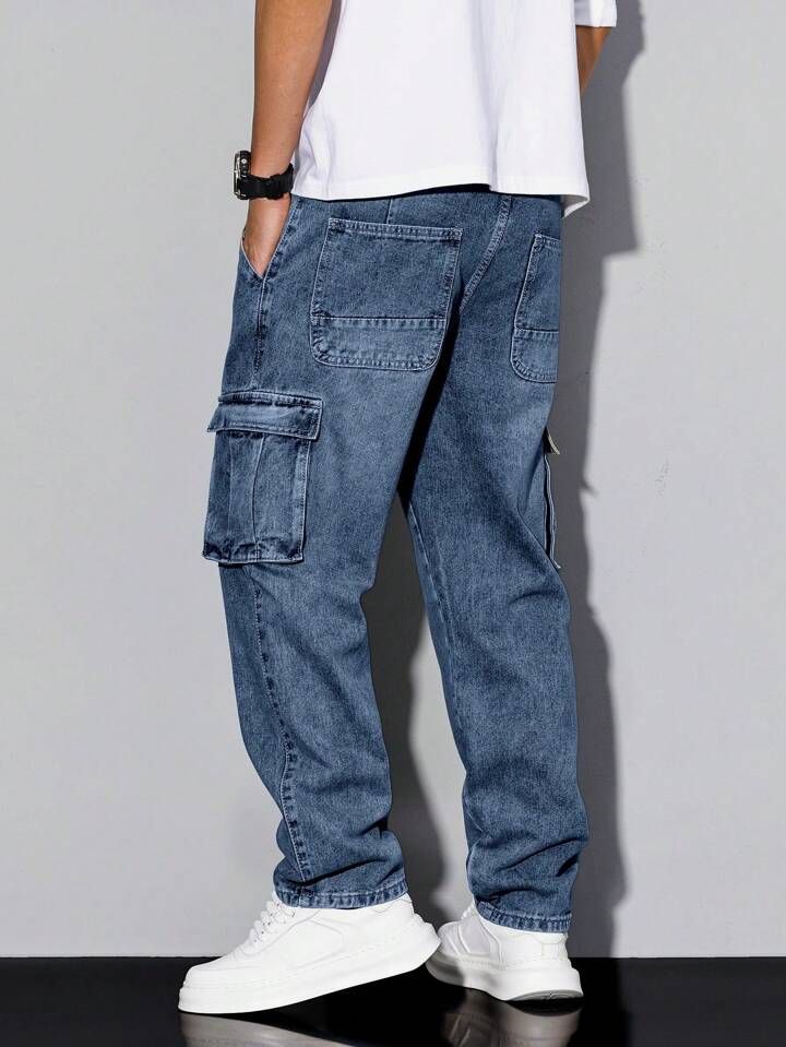 Denim Cargo Pants for Men