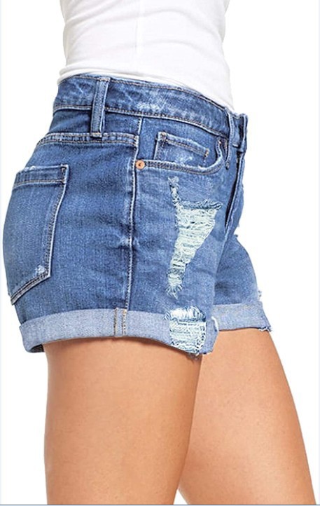 Women's Denim Shorts Light Blue